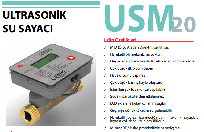 ATLAS USM-20 ULTRASONİK SU SAYAÇLARI