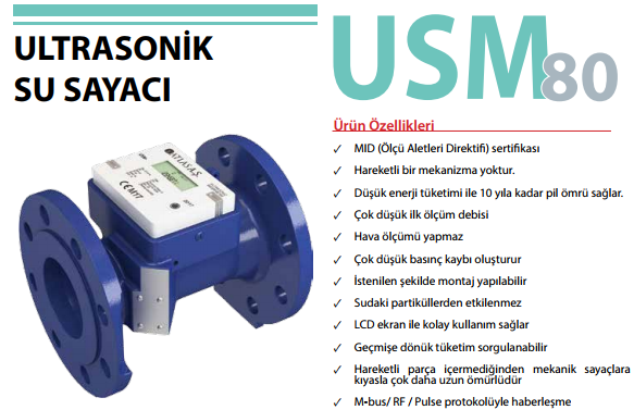 ATLAS USM-80 ULTRASONİK SU SAYAÇLARI