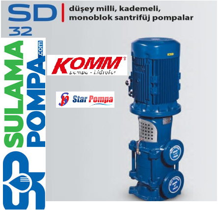 STAR SD 32/6 15.HP 380V DÜŞEY MİLLİ KADEMELİ POMPA