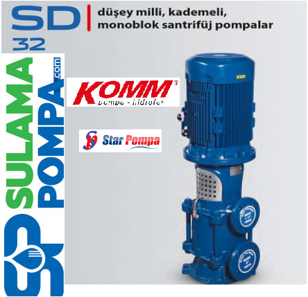 STAR SD 32/6  15.HP 380V DÜŞEY MİLLİ KADEMELİ POMPA