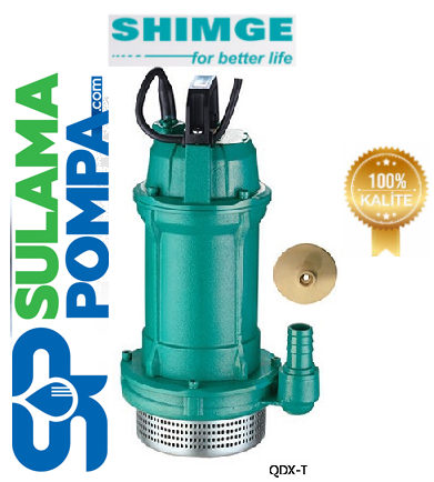 SHİMGE QDX3-24-0.75T 1,HP 220V DÖKÜM GÖVDELİ TEMİZ SU DALGIÇ POMPA