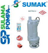 SUMAK SDT 50/3C 5.5 HP 380W KARIŞTIRICILI ÇAMUR SUYU DALGIÇ POMPA