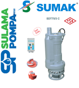 SUMAK SDT 75/3C 7.5 HP 380W KARIŞTIRICILI ÇAMUR SUYU DALGIÇ POMPA