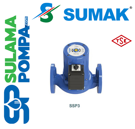 SUMAK SSP3-50/10 FLANŞLI ÜÇ HIZLI SİRKÜLASYON POMPASI