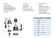 PKS-550LA - 500W 220V SIFIRDAN EMİŞLİ DRENAJ DALGIÇ POMPA (FLATÖRSÜZ)