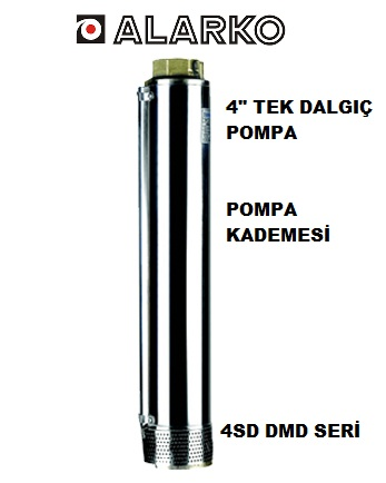 ALARKO 4SD6/8 DMD  1HP  4'' DERİN KUYU DALGIÇ POMPA-TEK POMPA (KADEME)