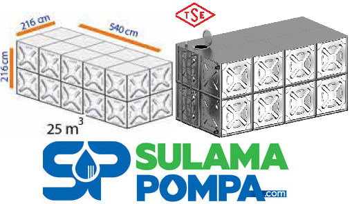 25, m3 PASLANMAZ ÇELİK SU DEPOSU
