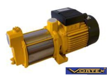 VORTEX VKP 5-05 T  2 HP 380V YATAY MİLLİ KADEMELİ SESSİZ NORİL FANLI SANTRİFÜJ POMPA