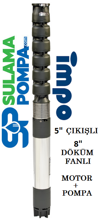 S 8090/10 - 100 HP 5'' ÇIKIŞLI 8'' DÖKÜM FANLI DALGIÇ POMPA