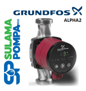 GRUNDFOS ALPHA2 25-80 N 180mm GİRİŞ-ÇIKIŞ 11/2'' FREKANS KONVERTÖRLÜ SİRKÜLASYON POMPASI-99411428