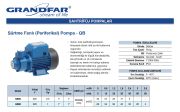 Grandfar  QB60  0.5Hp 220V  Döküm Gövdeli Sürtme Fanlı Periferikal Pompa