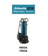 ATLANTİS 4503A  0.6 HP 220V  ALÜMİNYUM SARGILI YÜKSEK DEBİLİ PİS SU DALGIÇ POMPA  - Okyanus Serisi