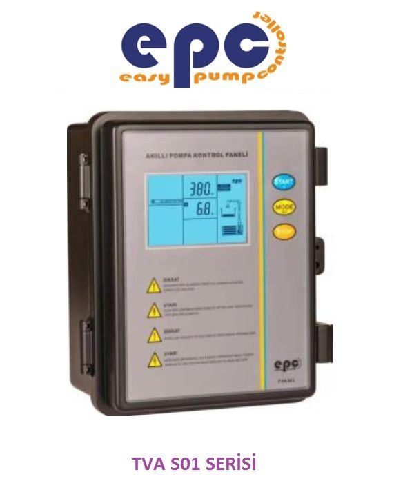 EPC TVA S01 SERİSİ - IP 65- 5,5-7,5 KW (7,5 HP-10 HP)TRİFAZE 380V-50 HZ TEK POMPALI PANO - AKILLI KONTROL ÜNİTESİ (Dalgıç pompa, hidrofor ve drenaj pompalarında kullanım.)