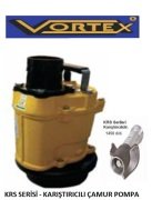 Vortex KRS 69  12.5Hp 380V  Açık Vortex Fanlı Çelik Karıştırıcılı Çamur Pompası - 4 kutuplu - 1450 d/d