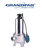 Grandfar GVXS20-8-1.1F  1.5Hp 220V  Paslanmaz Çelik  Atık Pis Su Foseptik Drenaj Dalgıç Pompa