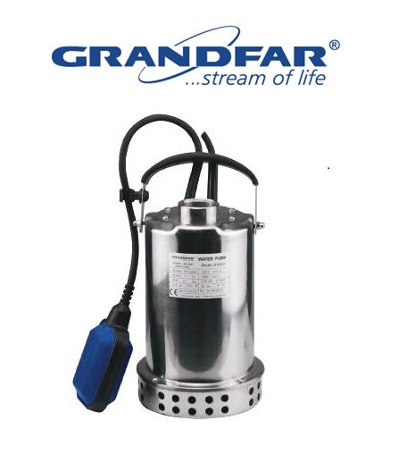 Grandfar GPS 552F  0.75Hp 220V  Paslanmaz Çelik Temiz Su Drenaj Dalgıç Pompa