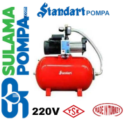 STANDART SBM 90/6 3.HP 220V 80 LT TANKLI YATIK TANKLI PAKET HİDROFOR