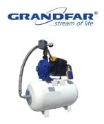 Grandfar H SCPM 158-24lt 1Hp 220V Tek Kademeli Pompalı ve 24 Litre Yatay Tanklı Döküm Gövdeli Paket Hidrofor