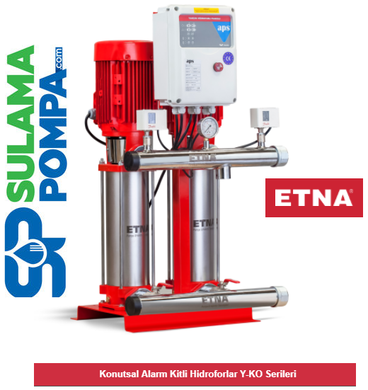 ETNA Y2 KO 10/9-40 2x5.5 HP 380V ALARM KİTLİ ÇİFT POMPALI YANGIN HİDROFORU