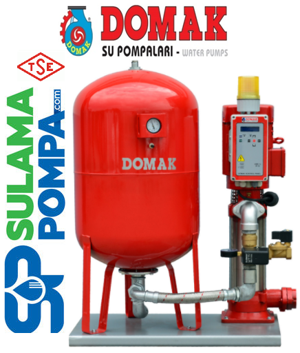 DOMAK 214Y‐7 5.5,HP 380V TEK POMPALI PAKET YANGIN HİDROFORU