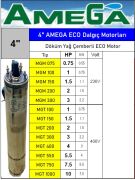 Amega MGM 100  1Hp 220V 4'' Döküm Yağ Çemberli Derin Kuyu Sondaj Dalgıç Motor (Eco motor)