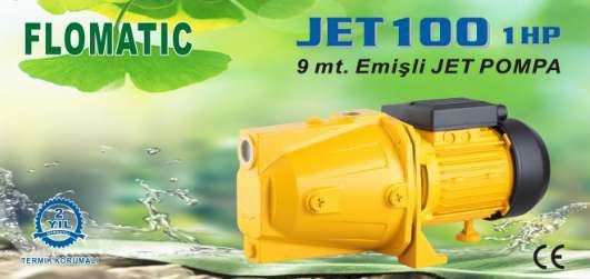 Flomatic Jet 100 M  1Hp 220V  Jet Pompa - 9 mt. Emişli