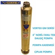 Vortex 24 GM-20  7.5Hp  4'' Tek Dalgıç Pompa (Noril Fanlı Çıplak Pompa-Kademe)