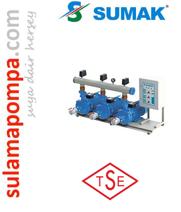 SUMAK SMKTC550  3X5.5 HP 380W ÜÇ POMPALI EMİŞLİ ÇİFT KADEMELİ HİDROFOR