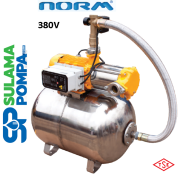 NORM NBY 2203 T-80 2.HP 380V 80 LT TANKLI YATAY POMPALI TAM OTOMATİK PAKET HİDROFOR