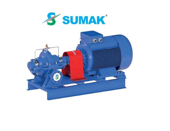 Sumak SMC310/100  100kW 380V Döküm Gövdeli Çift Emişli Yatay Santrifüj Pompa -2900 d/d