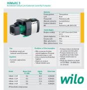 Wilo HiMulti 3 24P  0.4kW 220V  Kendinden Emişli Çok Kademeli Santrifüj Pompa