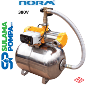 NORM NBY 2404 T-100 5.5 HP 380V 100 LT TANKLI YATAY POMPALI TAM OTOMATİK PAKET HİDROFOR