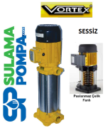 VORTEX VKP VD S/S 9-04 T 1.6 HP 380V DİK MİLLİ KOMPLE PASLANMAZ ÇELİK SESSİZ POMPA