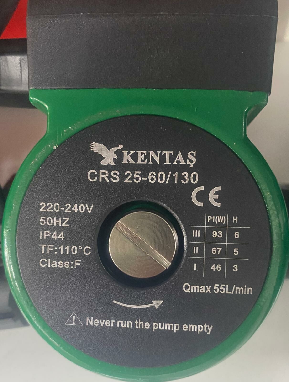 KENTAŞ CRS 25-60/130 2'' ÇIKIŞLI 220 V SİRKÜLASYON POMPASI