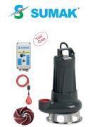 Sumak SDTV30/2.5  3Hp 380V  Vortex Çarklı Atık Su Dalgıç Pompa