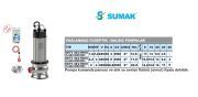 SUMAK SDTV 40/2 İNOX   4HP  380V  Paslanmaz  Açık Fanlı Foseptik Dalgıç Pompa