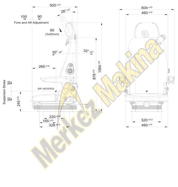 P1408/M61 İŞ MAKİNALARI KOLTUKLARI