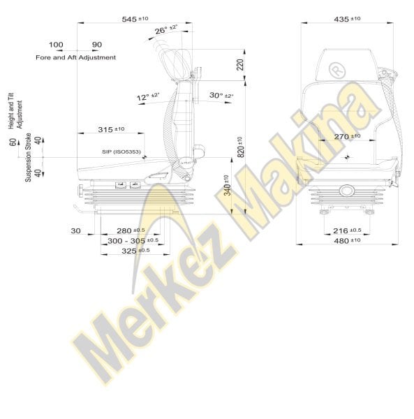 P406/M80H İŞ MAKİNALARI KOLTUKLARI