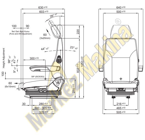 P1101/H7 SÜRÜCÜ KOLTUKLARI