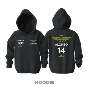 Aston Martin F1 Team: Black Crew Edition 2023 Kapüşonlu Hoodie