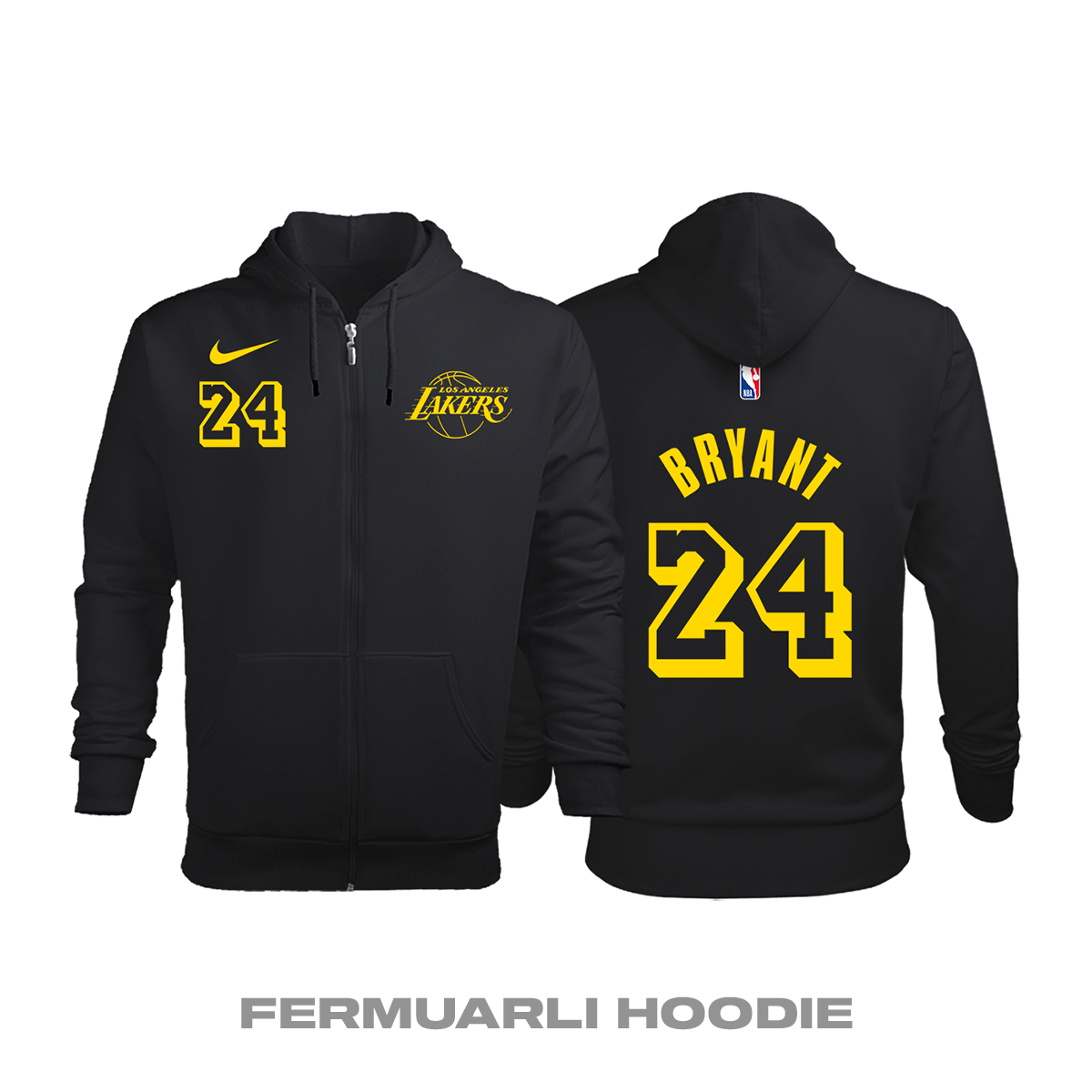 Los Angeles Lakers: City Edition 2017/2018 Fermuarlı Kapüşonlu Hoodie