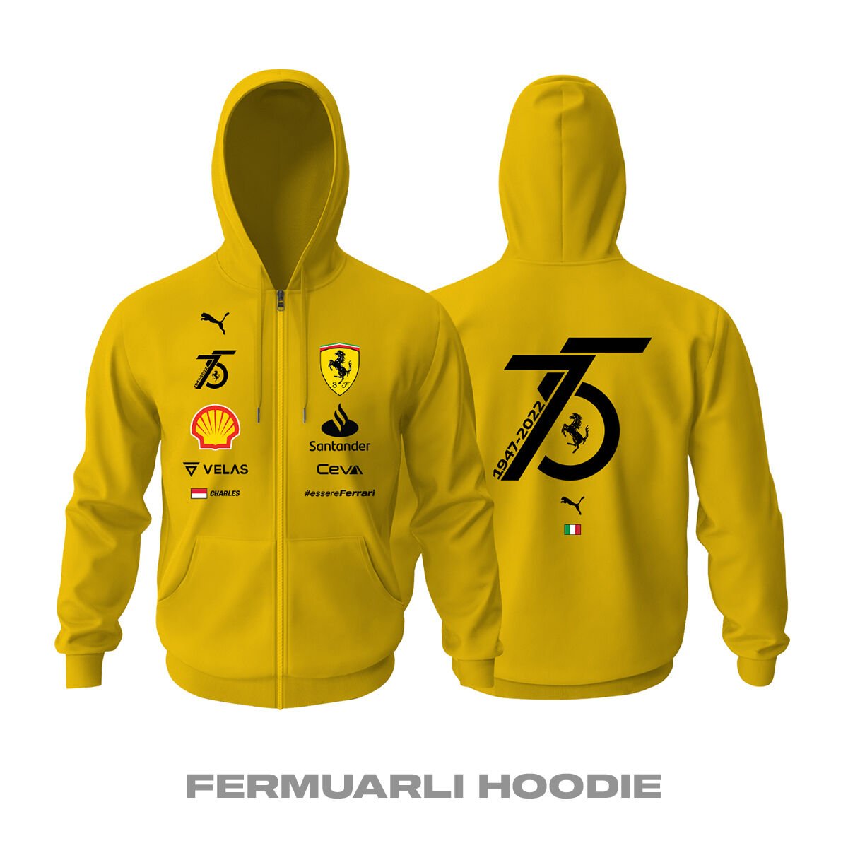 Scuderia Ferrari: Monza Edition 2022 Fermuarlı Kapüşonlu Hoodie