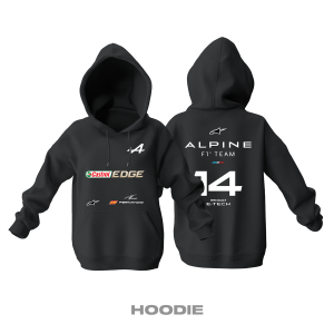 Alpine F1 Team: Black Edition 2021 Kapüşonlu Hoodie