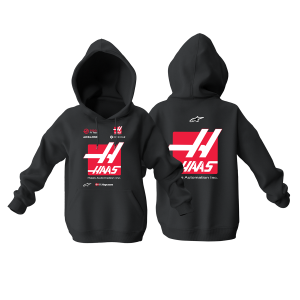 Haas F1 Team: Black Edition 2022 Kapüşonlu Hoodie