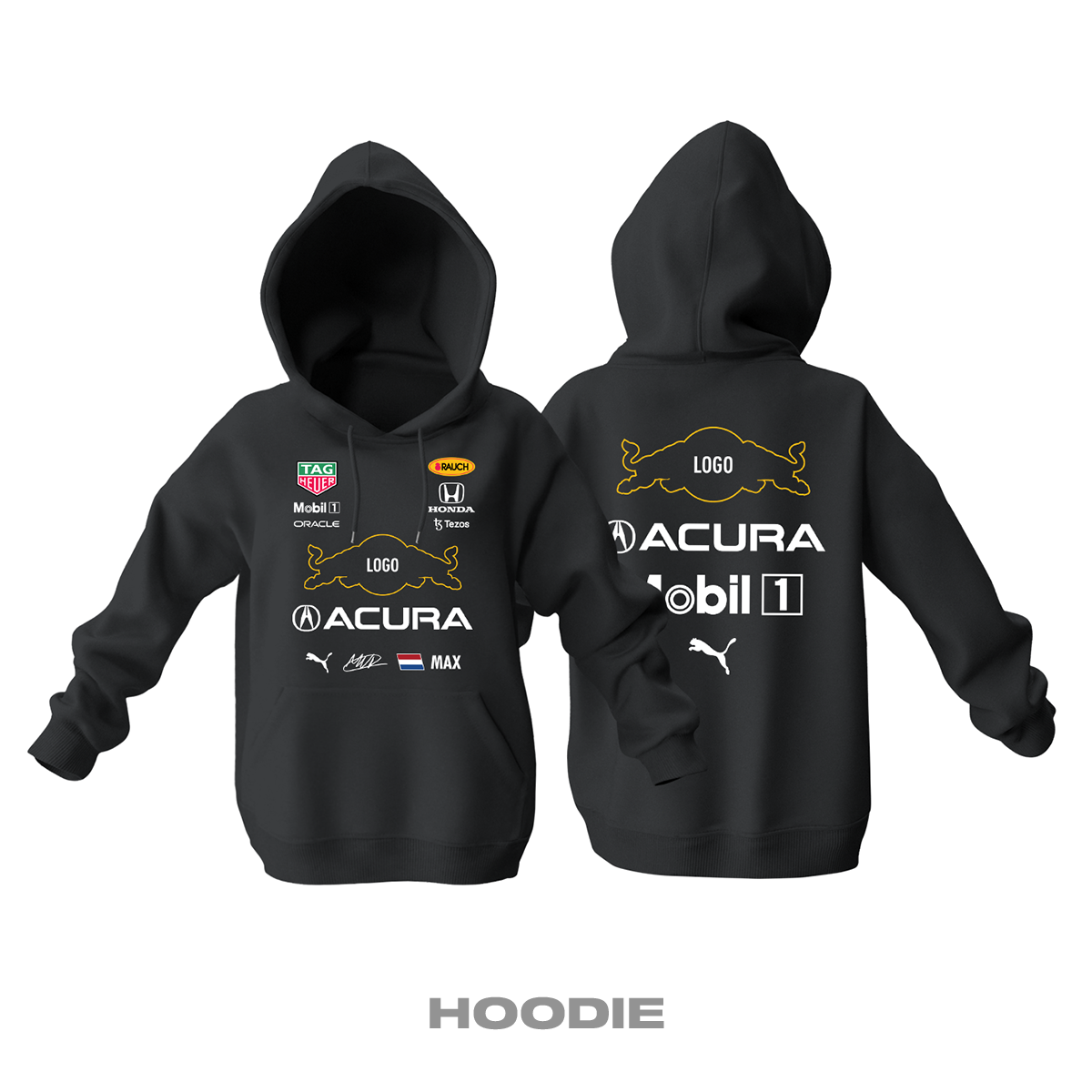 Oracle Racing: Acura Dark Edition Kapüşonlu Hoodie