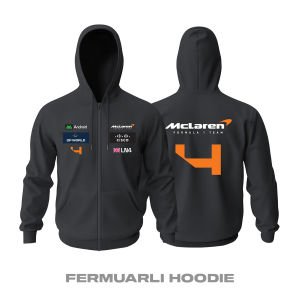 McLaren F1 Team: MCL38 - Black Edition Fermuarlı Hoodie