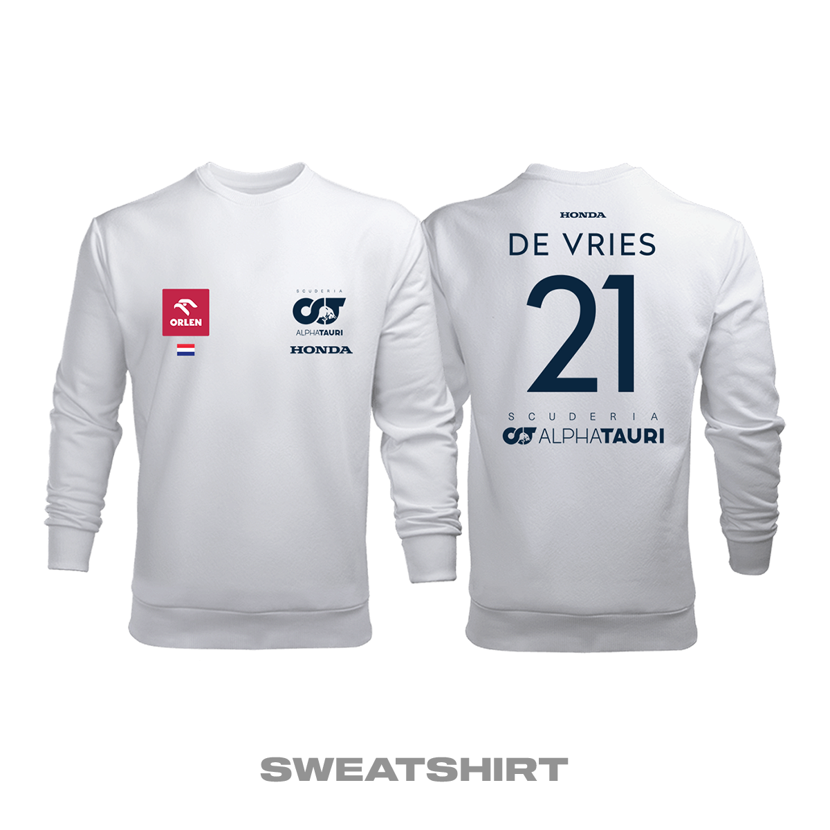 Scuderia AlphaTauri: White Crew Edition 2023 Sweatshirt