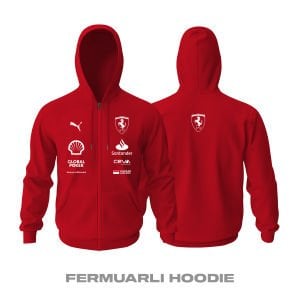 Scuderia Ferrari: Las Vegas GP Edition 2023 Fermuarlı Hoodie