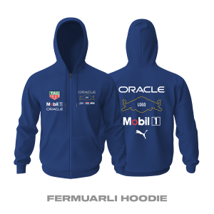 Oracle Racing: Navy Edition 2022 Fermuarlı Kapüşonlu Hoodie