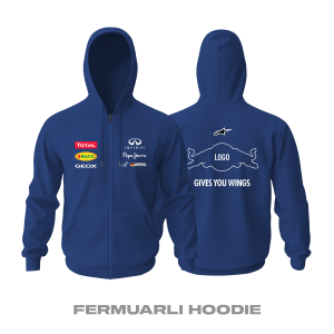 Oracle Racing: Vettel Edition Fermuarlı Kapüşonlu Hoodie